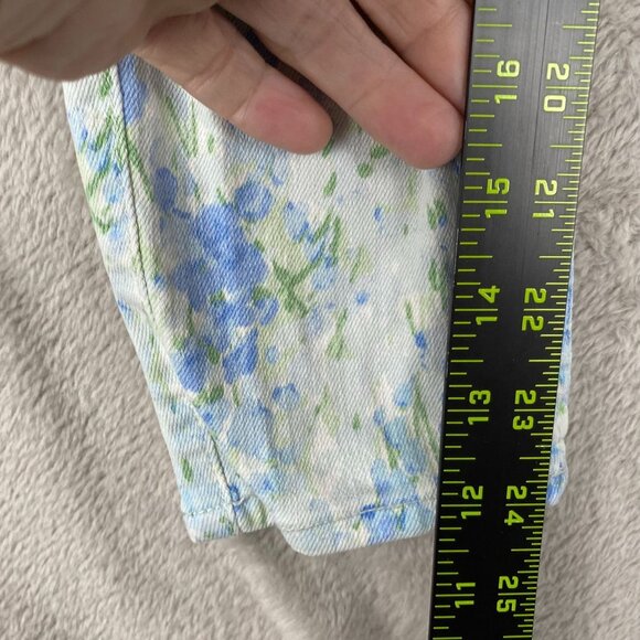 Abercrombie & Fitch Women's Jeans 0/25 Skinny Floral Blue Green Cotton Stretch - Picture 5 of 11